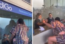 Chaos Goes Viral: Foreigner Climbs IndiGo Counter