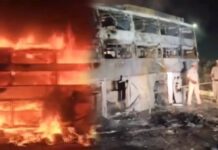 Nandyal Bus Fire: Hero DCM Driver Saves 36 Passengers After Tyre Burst Triggers Fiery Crash