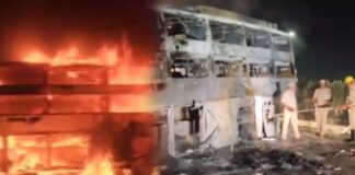 Nandyal Bus Fire: Hero DCM Driver Saves 36 Passengers After Tyre Burst Triggers Fiery Crash