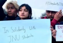 Hundreds of students march in JNU as protest against VC’s allegedly casteist remarks escalates sharply