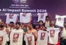 ‘Shameless’ tag on shirtless protest: Youth Congress stir at AI summit venue