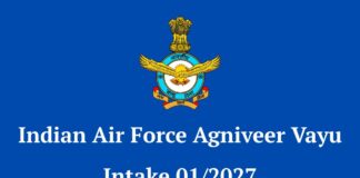 IAF Re-Opens Agniveer Vayu Intake 01/2027 Registration