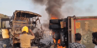 Tragic Collision in Andhra Pradesh: 13 Dead as Private Bus Catches Fire After Lorry Crash