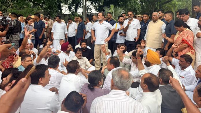 Rahul Gandhi detained Lok Kalyan Marg CJP protest Sonam Wangchuk Medanta